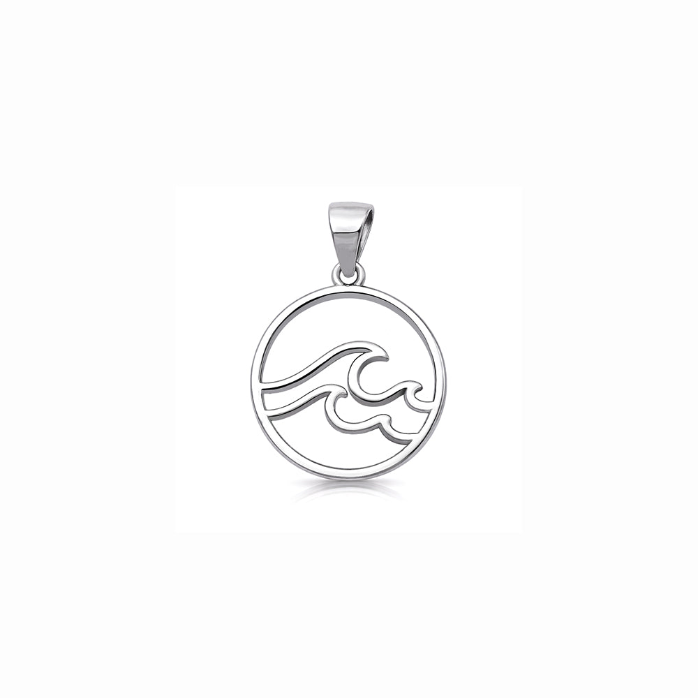 Silver Pendant - Ocean Waves