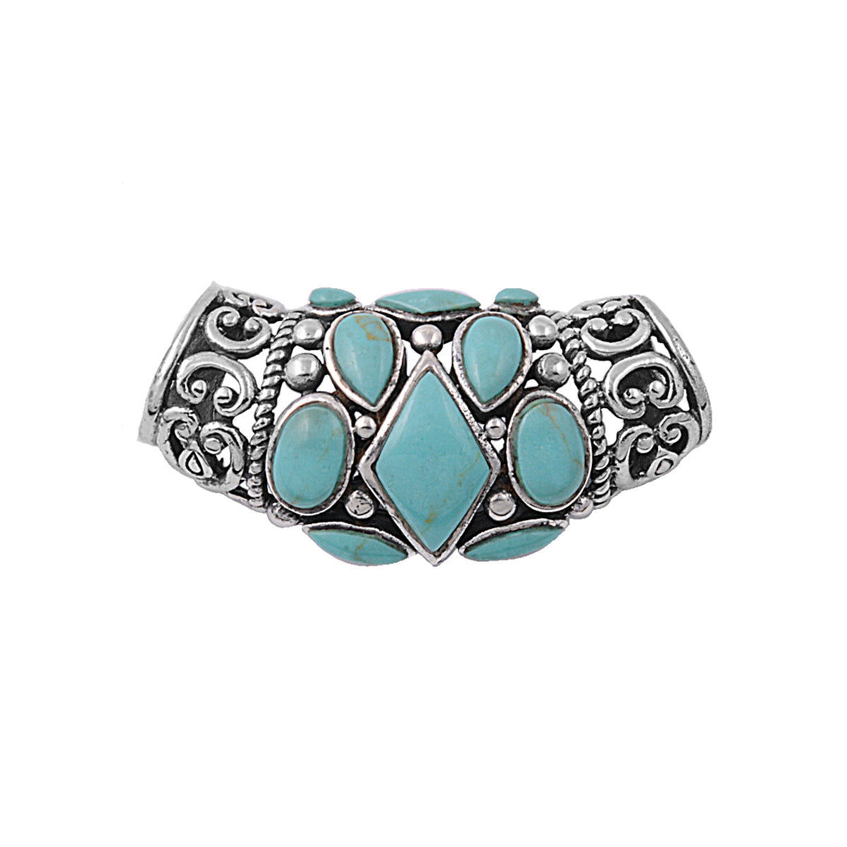 Silver Slide Pendant W/ Stone