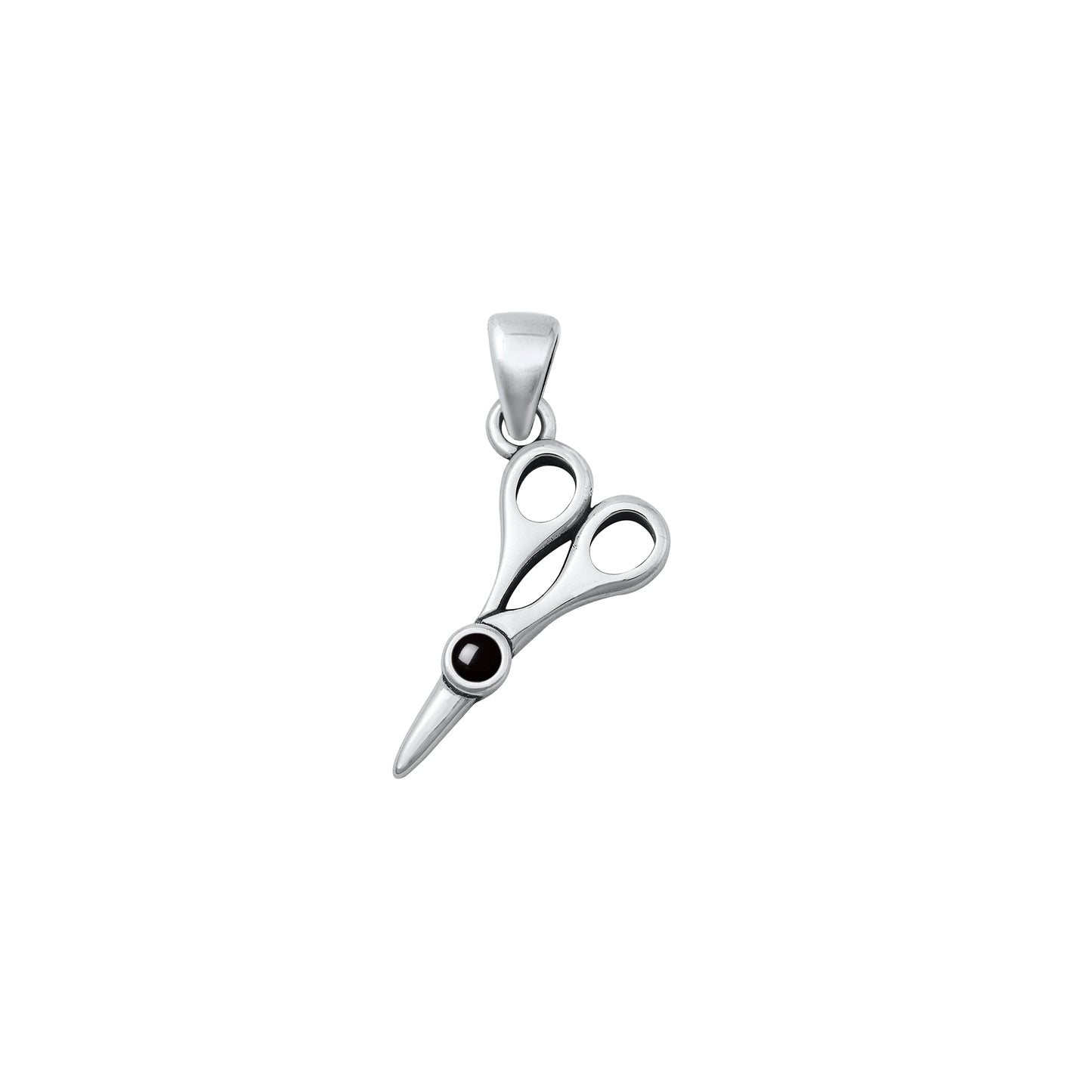 Silver Stone Pendant - Scissors