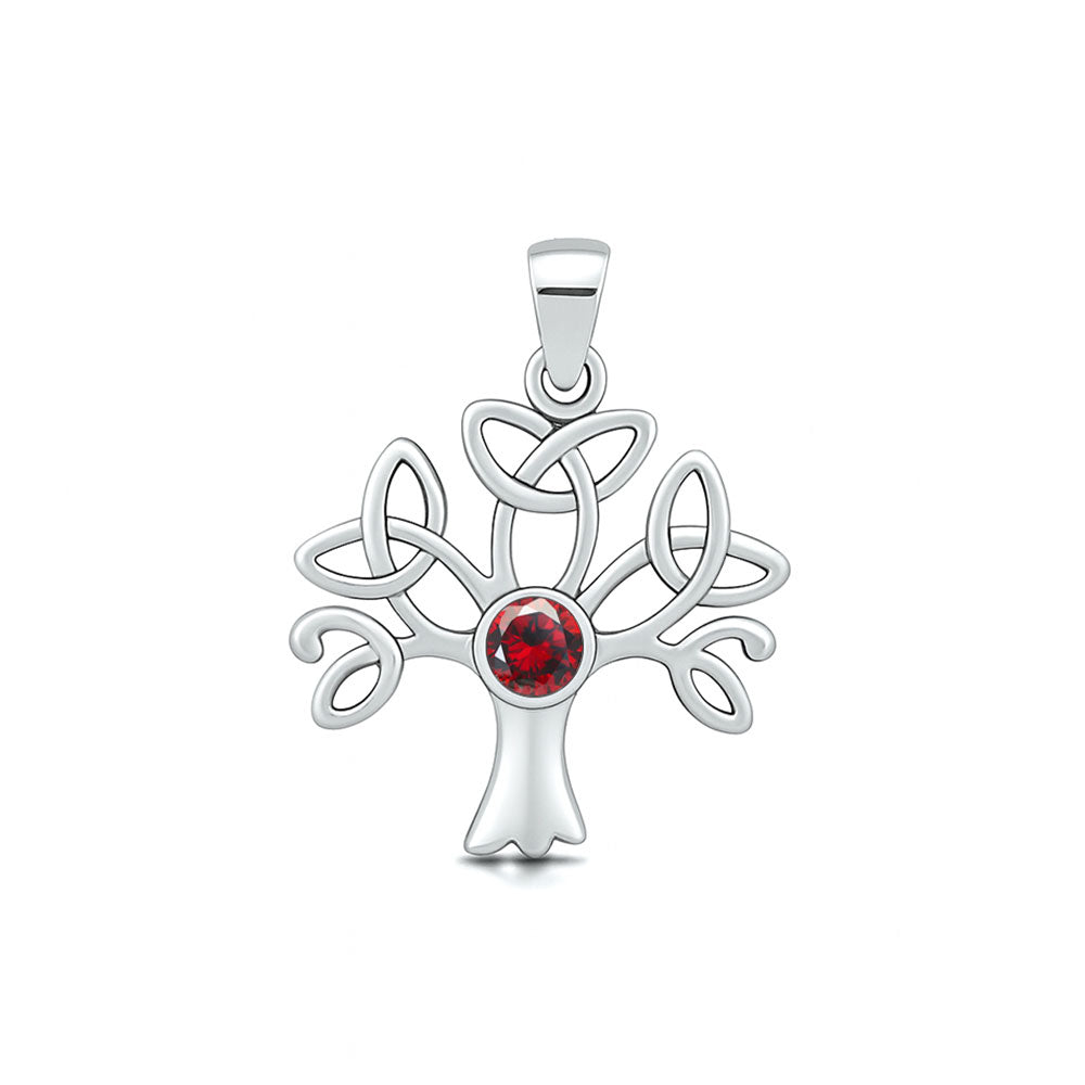 Silver CZ Pendant - Celtic Tree of Life