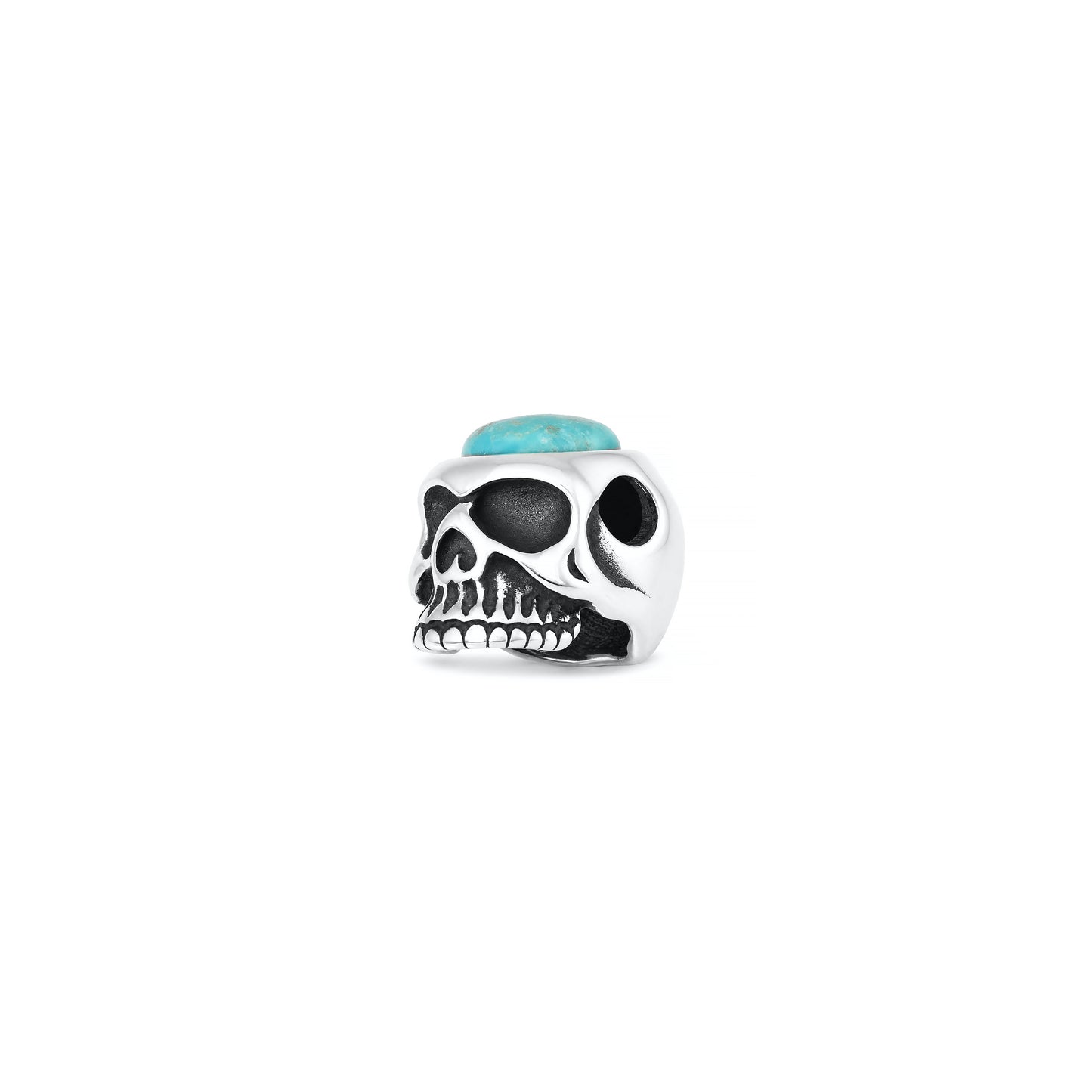 Silver Stone Pendant - Skull