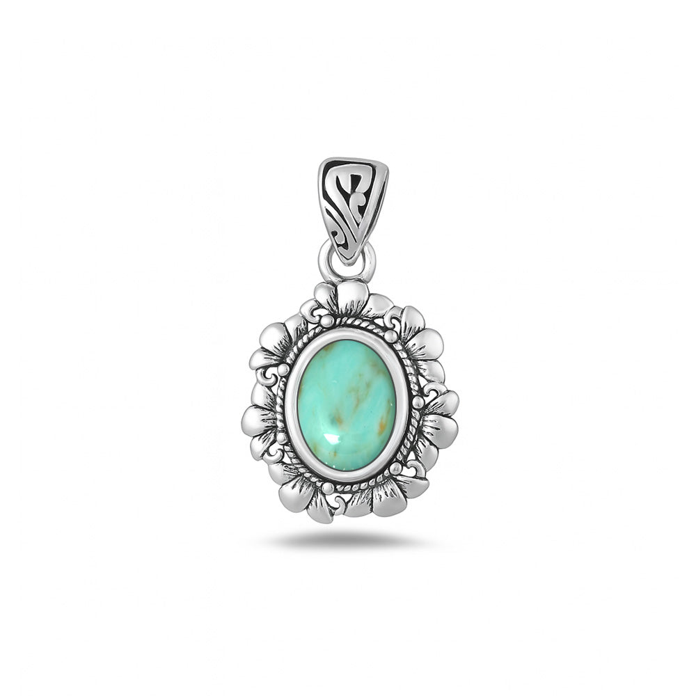 Silver Stone Pendant - Butterfly