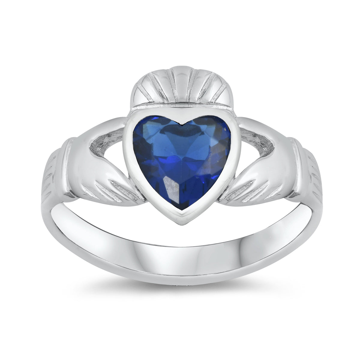 Silver CZ Ring - Claddagh
