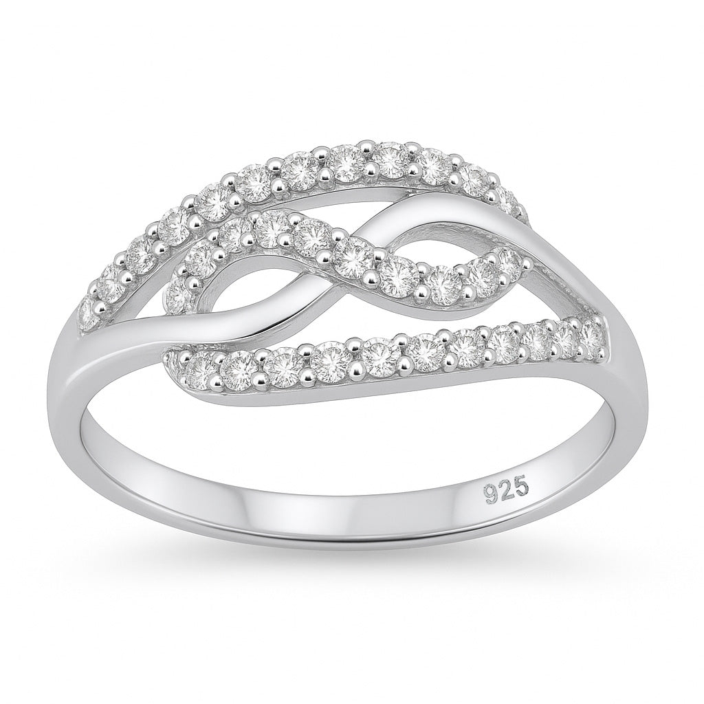 Silver CZ Ring - Infinity
