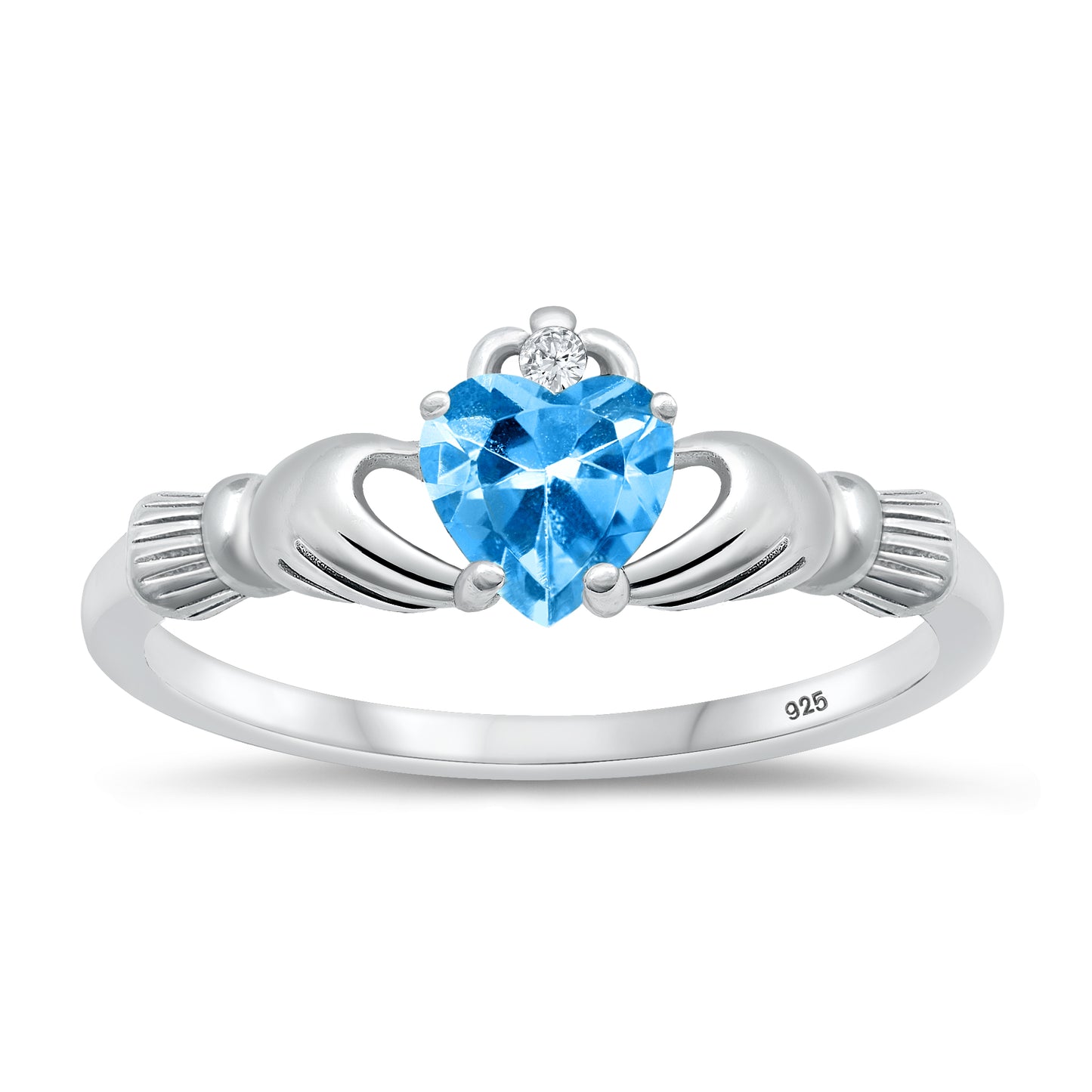Silver CZ Ring - Claddagh