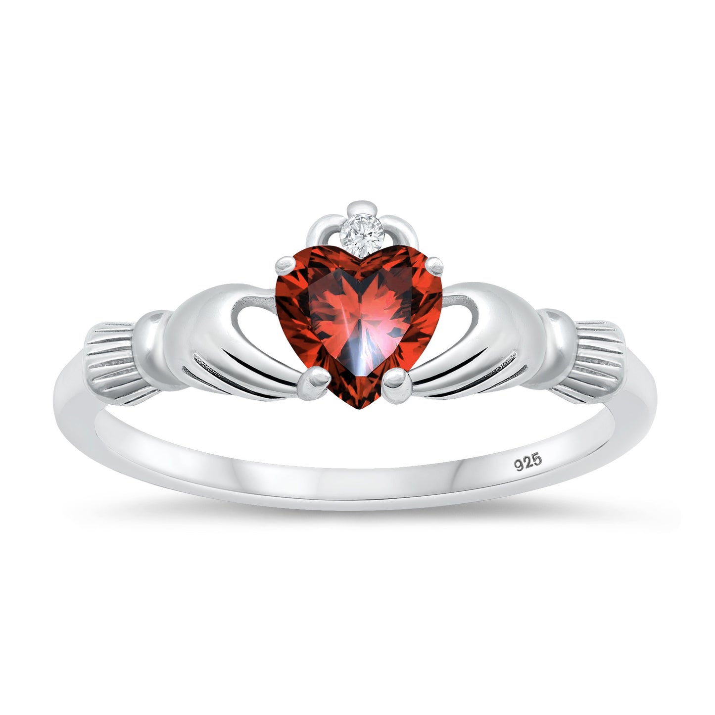 Silver CZ Ring - Claddagh