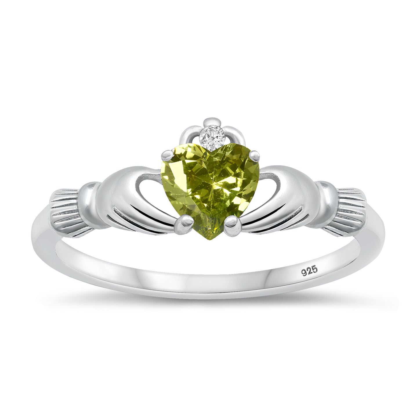 Silver CZ Ring - Claddagh