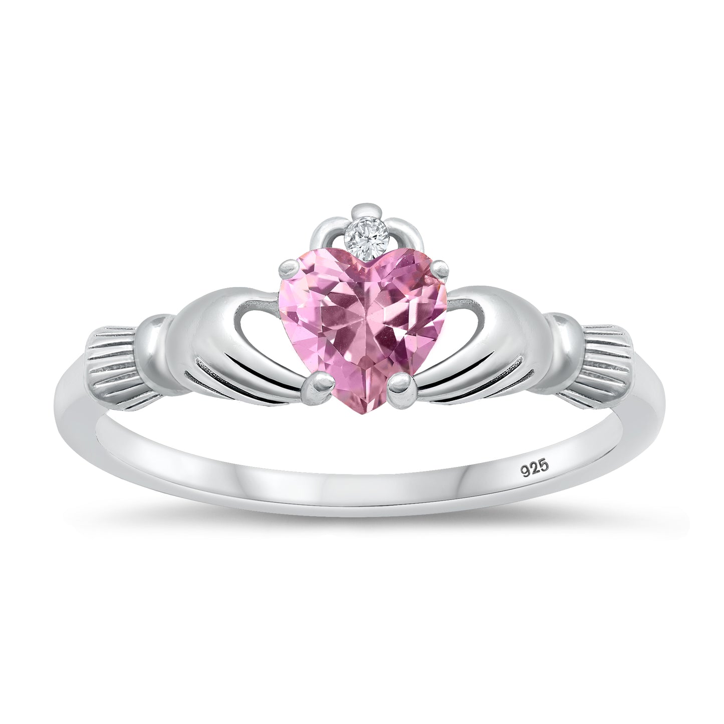 Silver CZ Ring - Claddagh