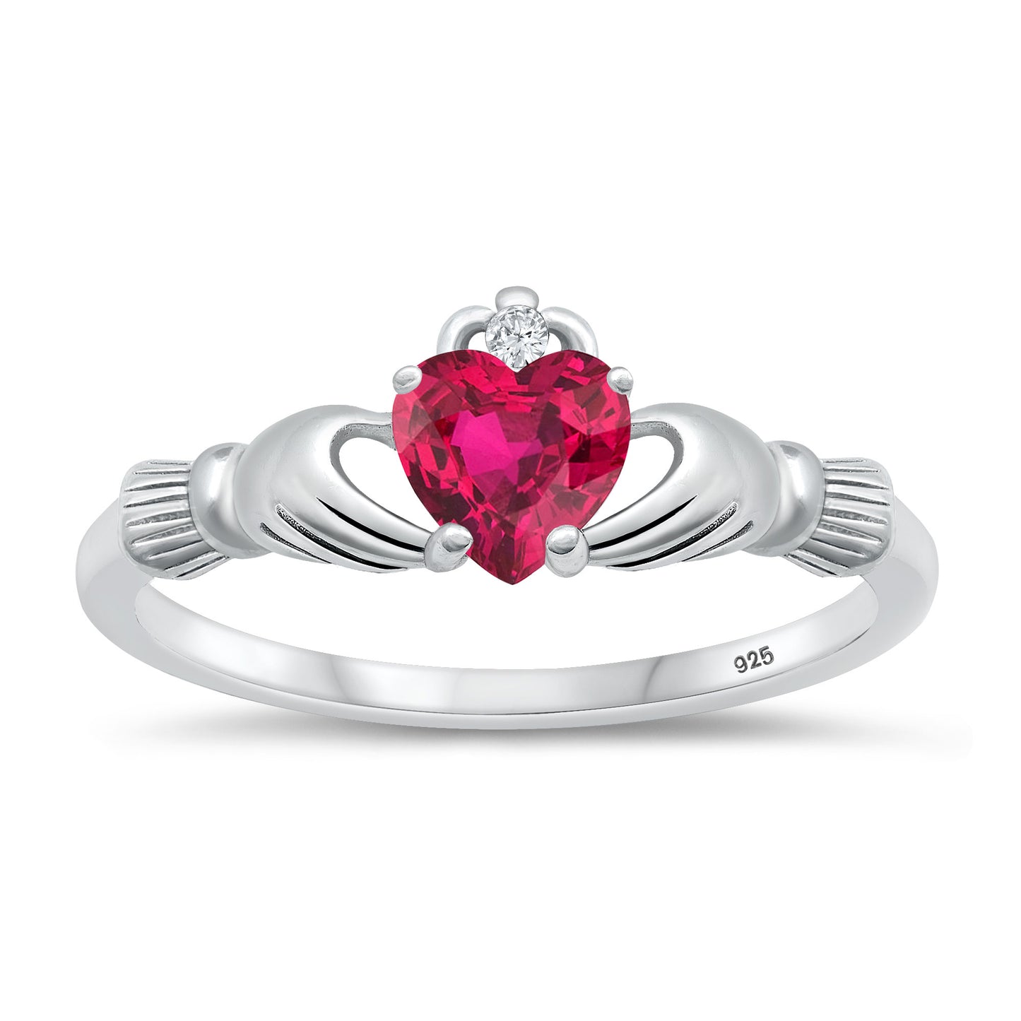 Silver CZ Ring - Claddagh