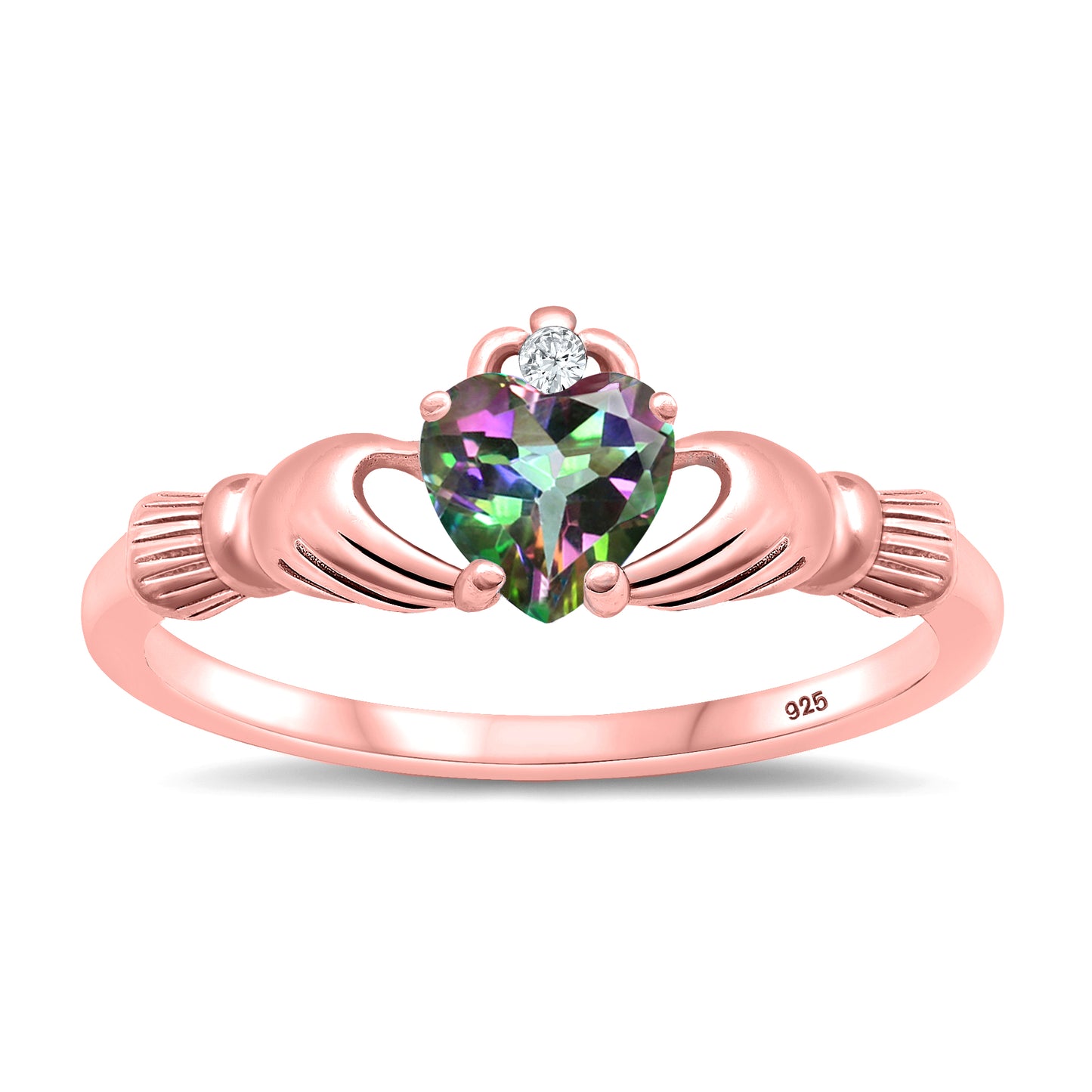Silver CZ Ring - Claddagh