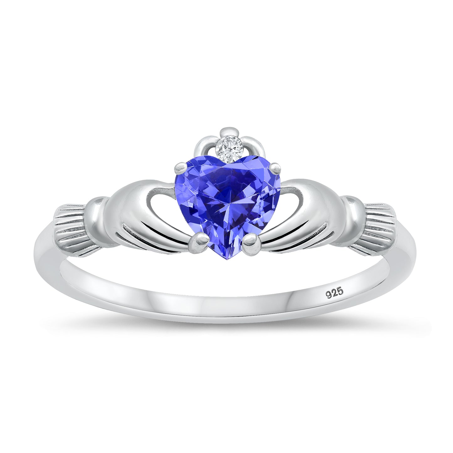 Silver CZ Ring - Claddagh