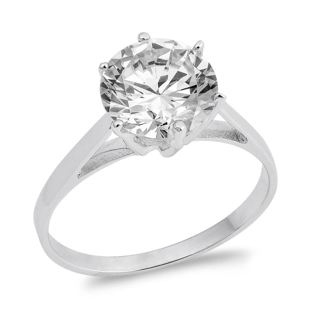 Silver CZ Ring - Solitaire