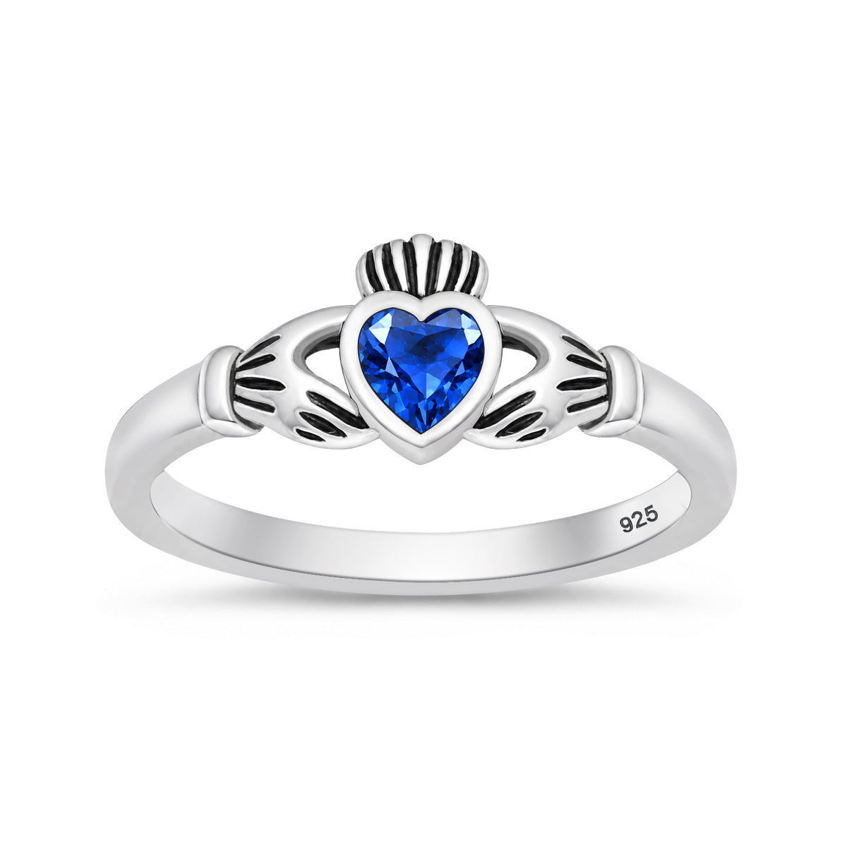 Silver CZ Ring - Claddagh