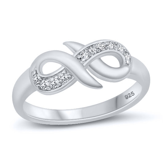 Silver CZ Ring - Infinity