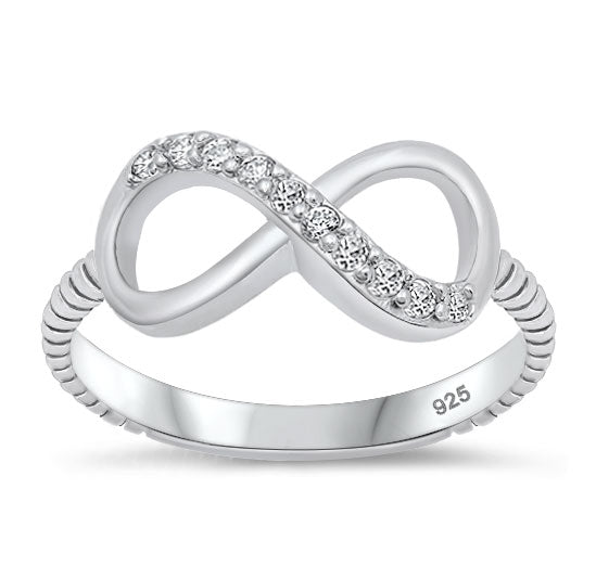 Silver CZ Ring - Infinity