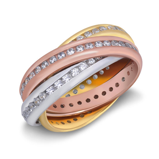 Silver CZ Ring - 3 Band