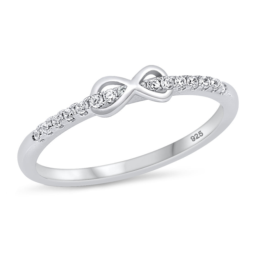 Silver Infinity Ring w/ CZ