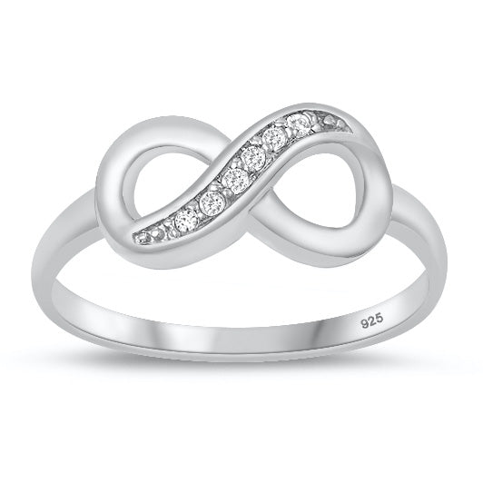 Silver CZ Ring - Infinity