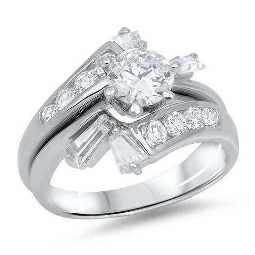 Silver Wedding Ring Sets