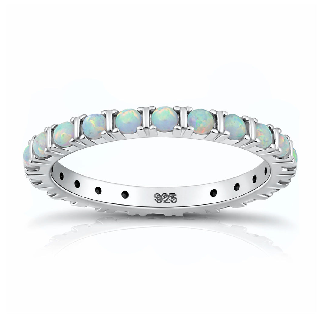 Silver Lab Opal Ring