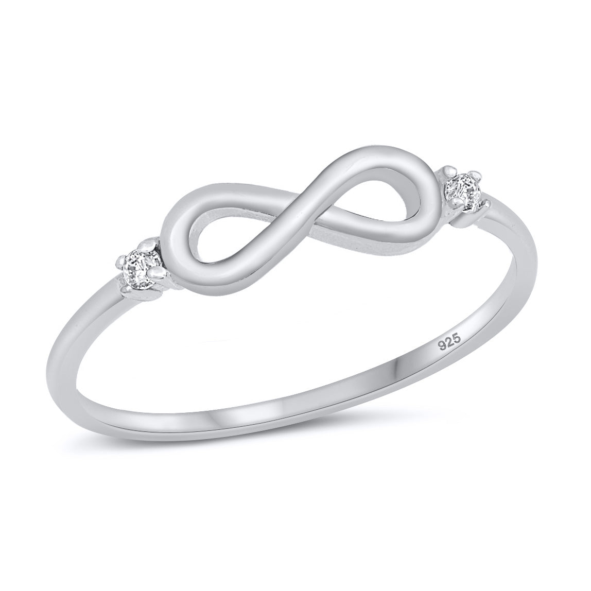 Silver Ring w/ CZ - Infinity