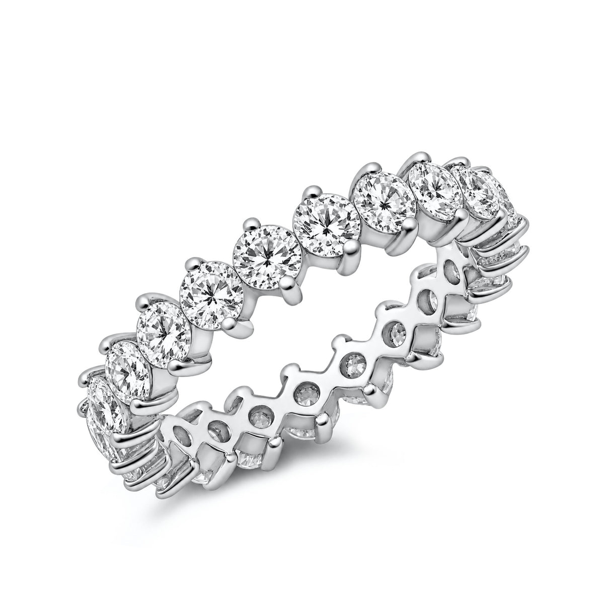 Silver Eternity CZ Ring