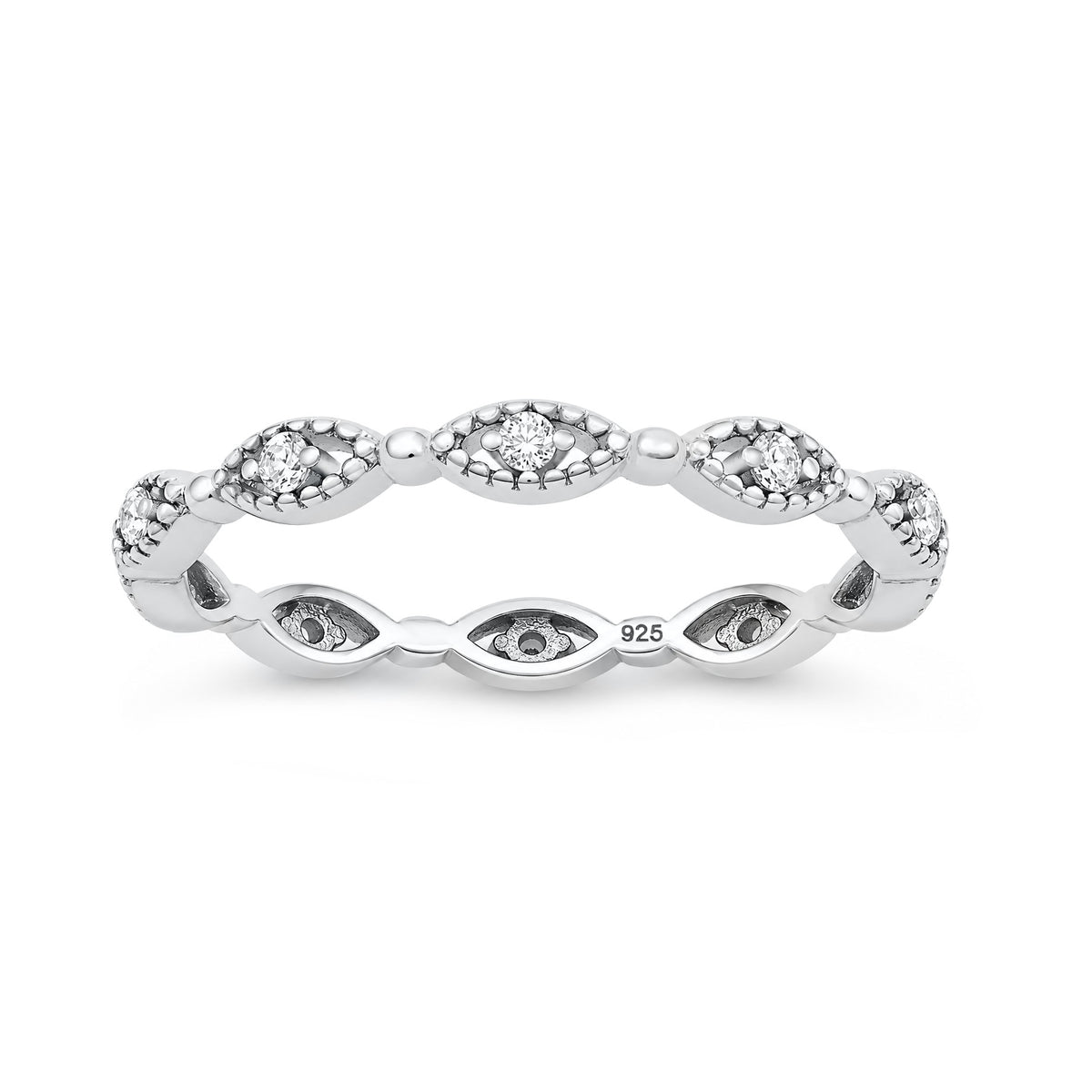 Silver Eternity CZ Ring