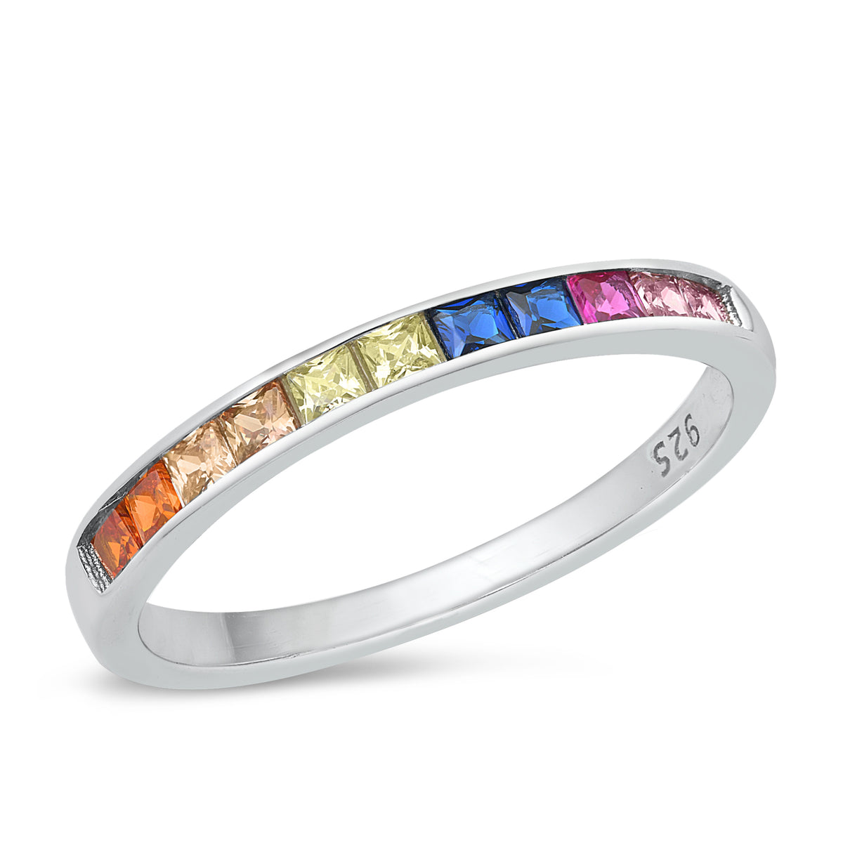 Silver Eternity CZ Ring