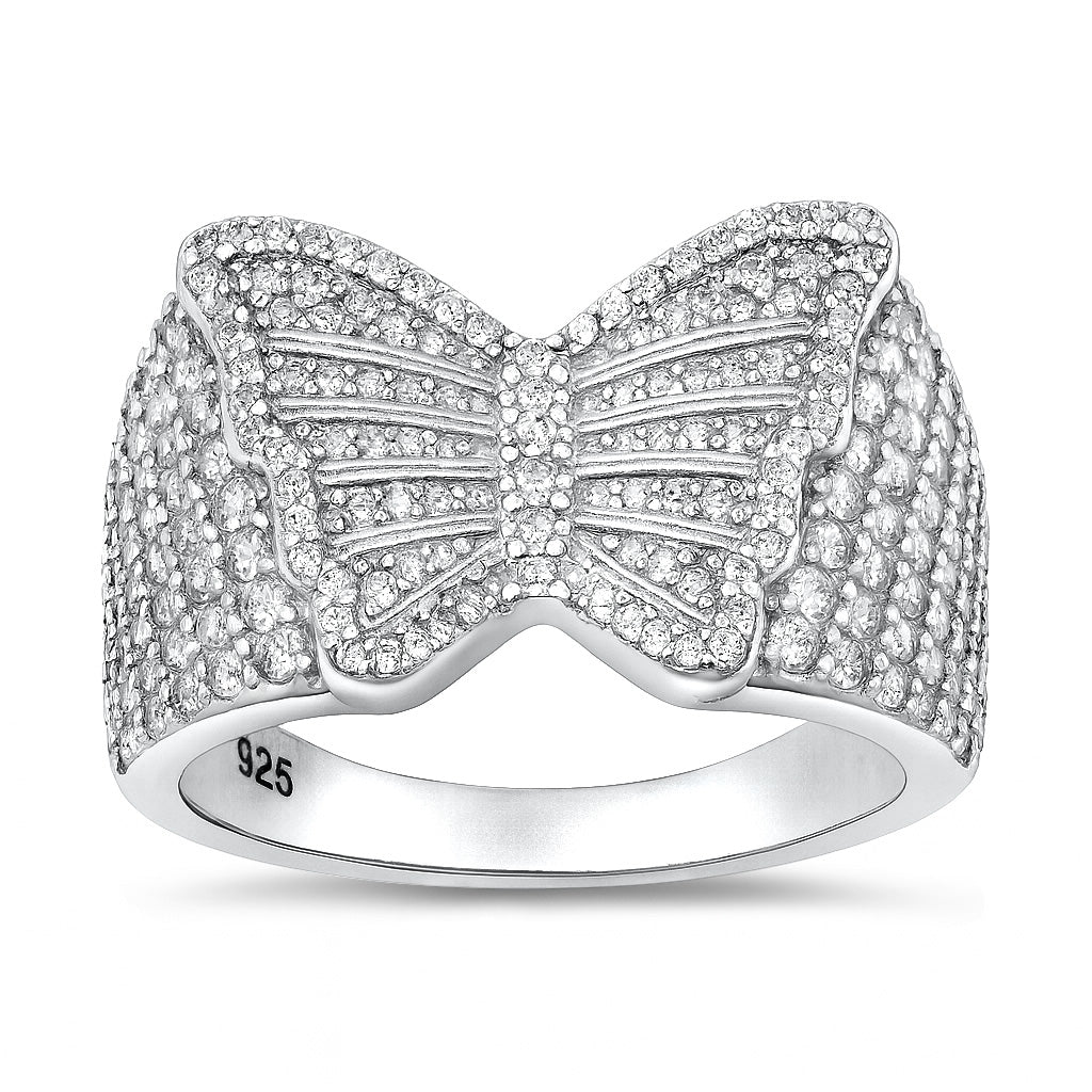 Silver CZ Ring - Butterfly