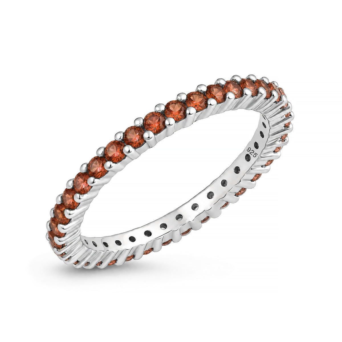 Silver Eternity CZ Ring - 2mm