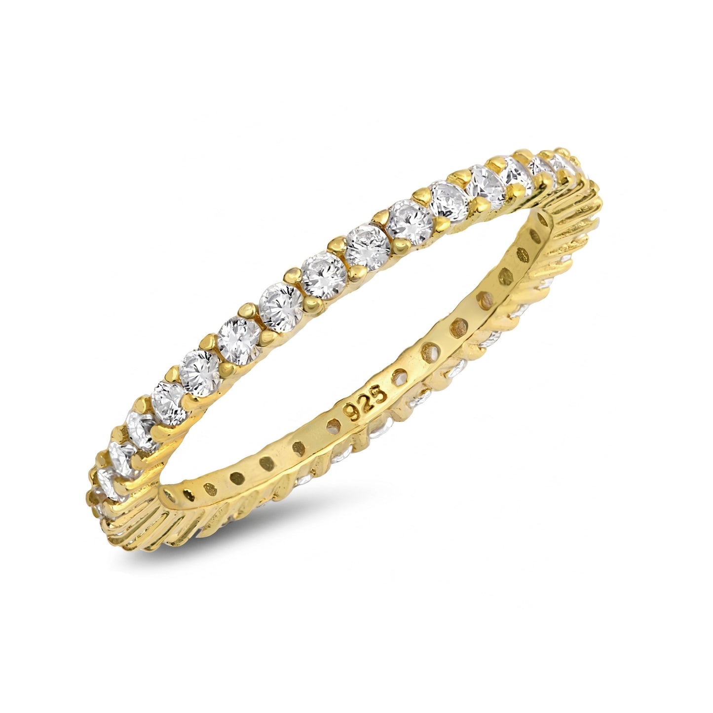 Silver CZ Ring - Gold Plated