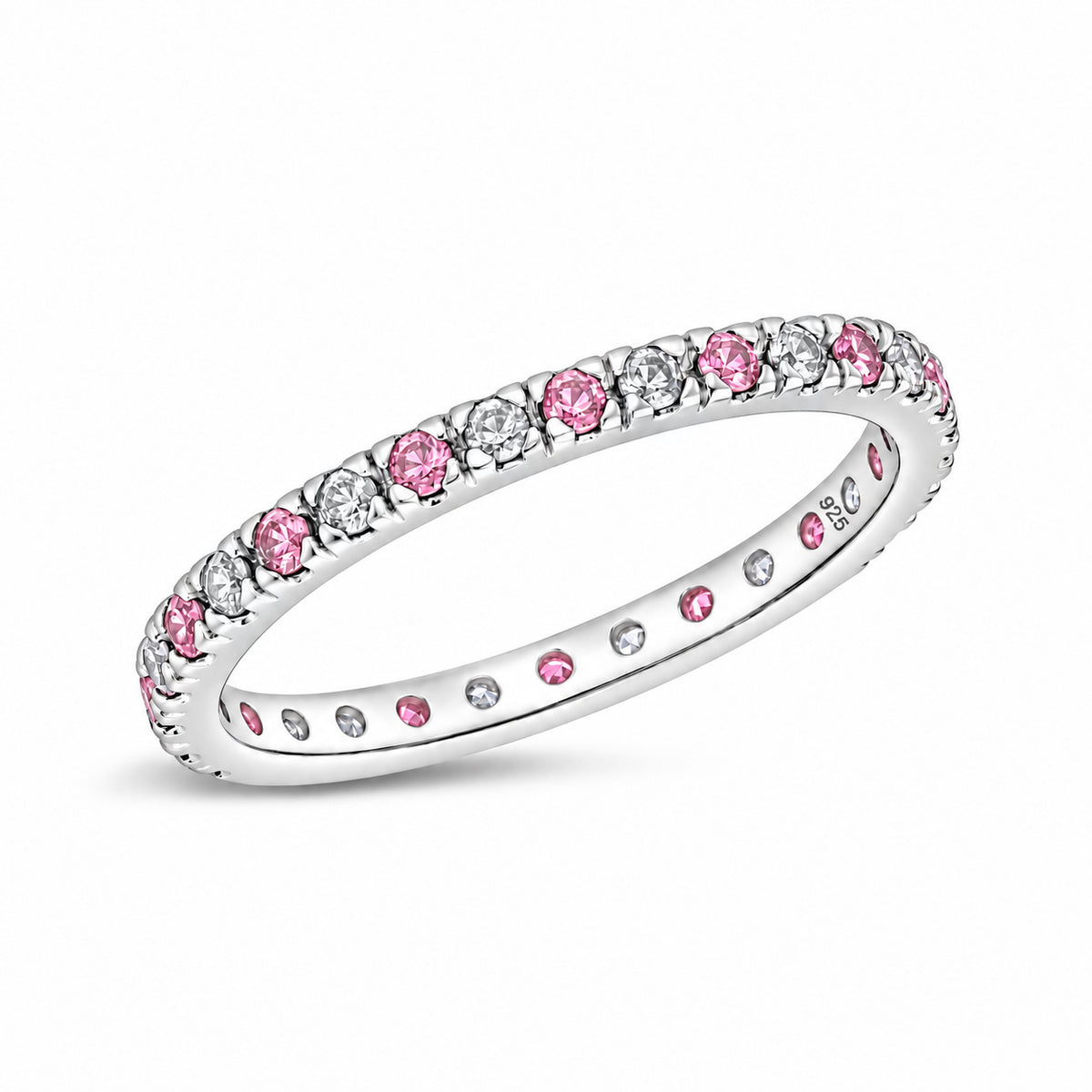 Silver Eternity CZ Ring