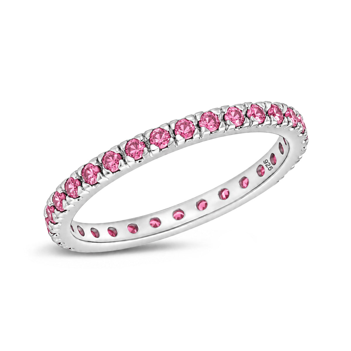 Silver Eternity CZ Ring