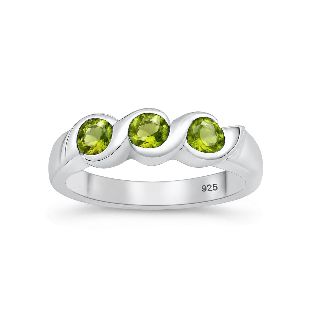 Silver Wave CZ Baby Ring