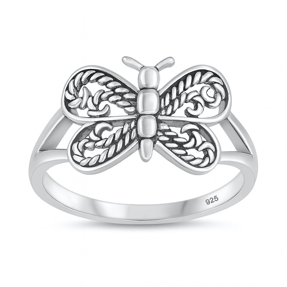 Silver Baby Ring - Butterfly