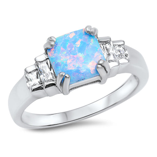 Silver Lab Opal Ring