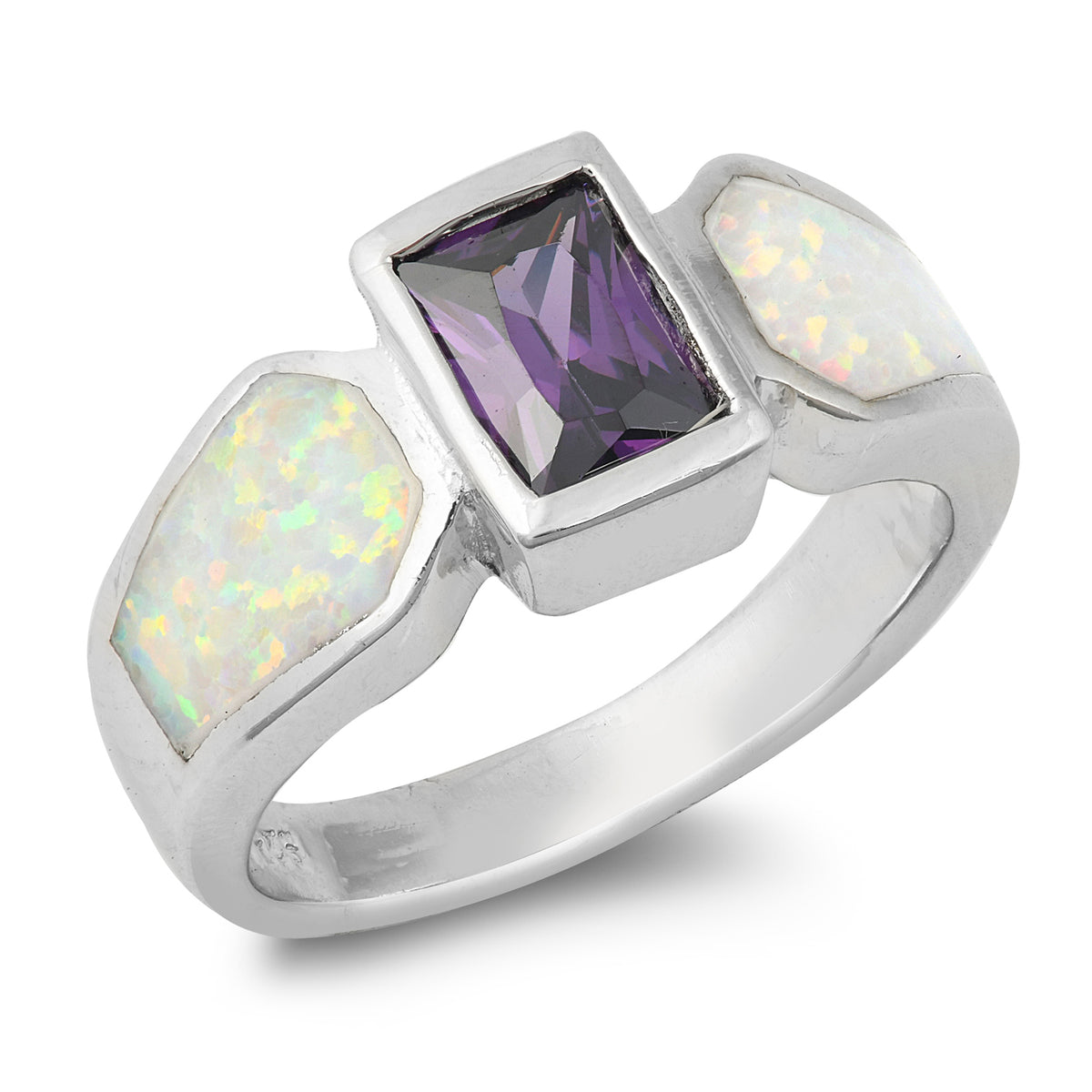 Silver Lab Opal Ring