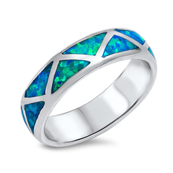 Silver Lab Opal Ring