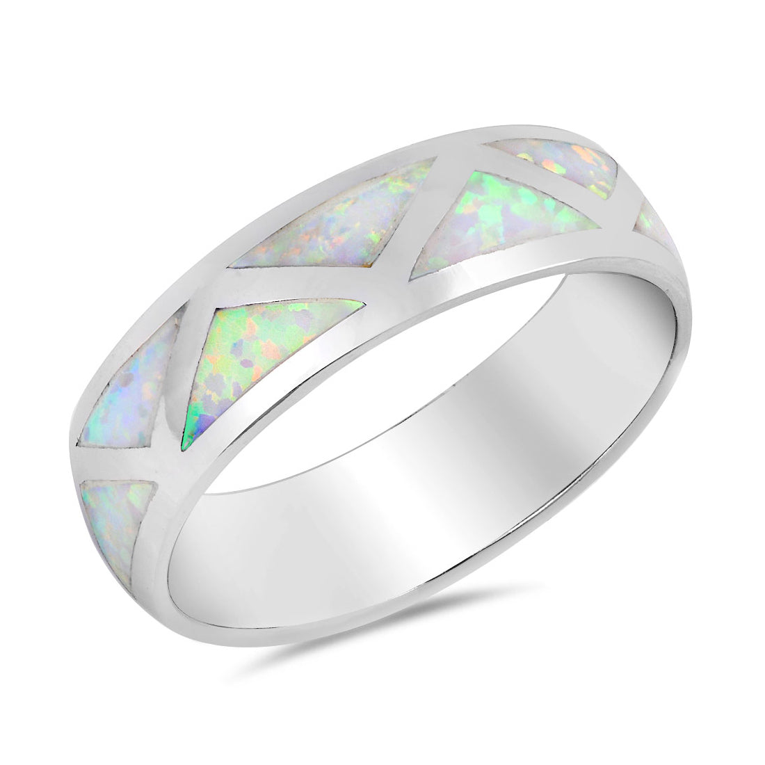 Silver Lab Opal Ring