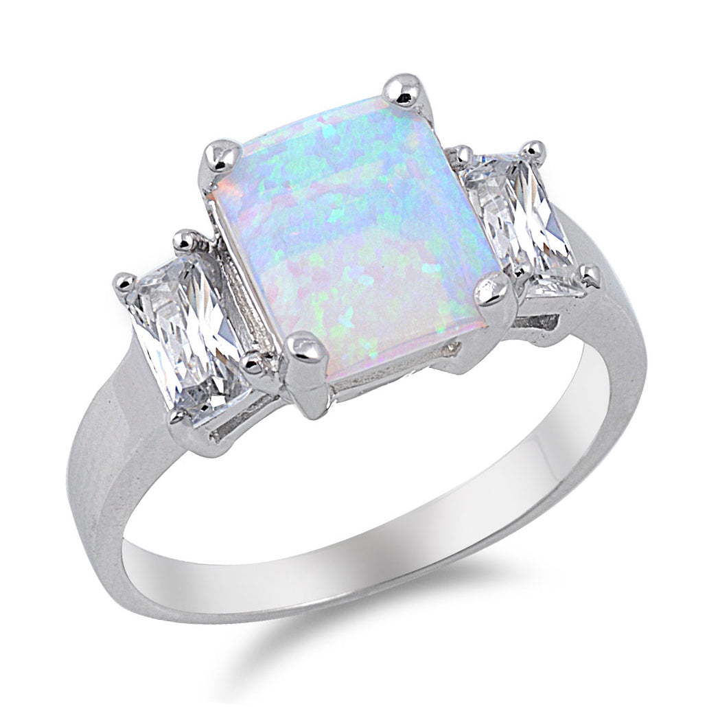 Silver Lab Opal Ring