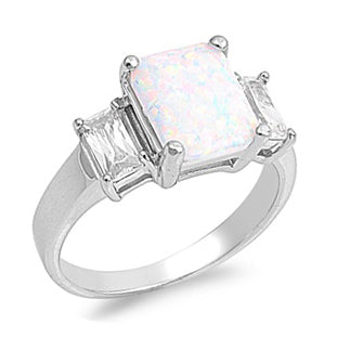 Silver Lab Opal Ring