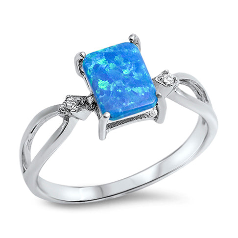 Silver Lab Opal Ring