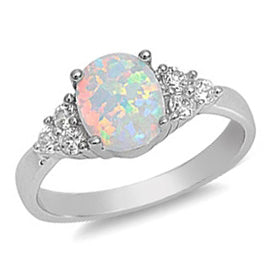 Silver Lab Opal Ring