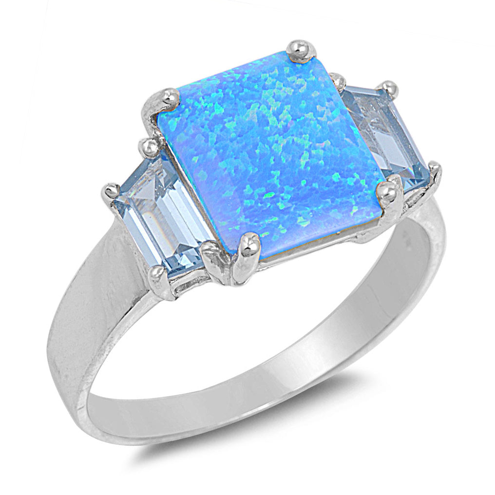 Silver Lab Opal Ring