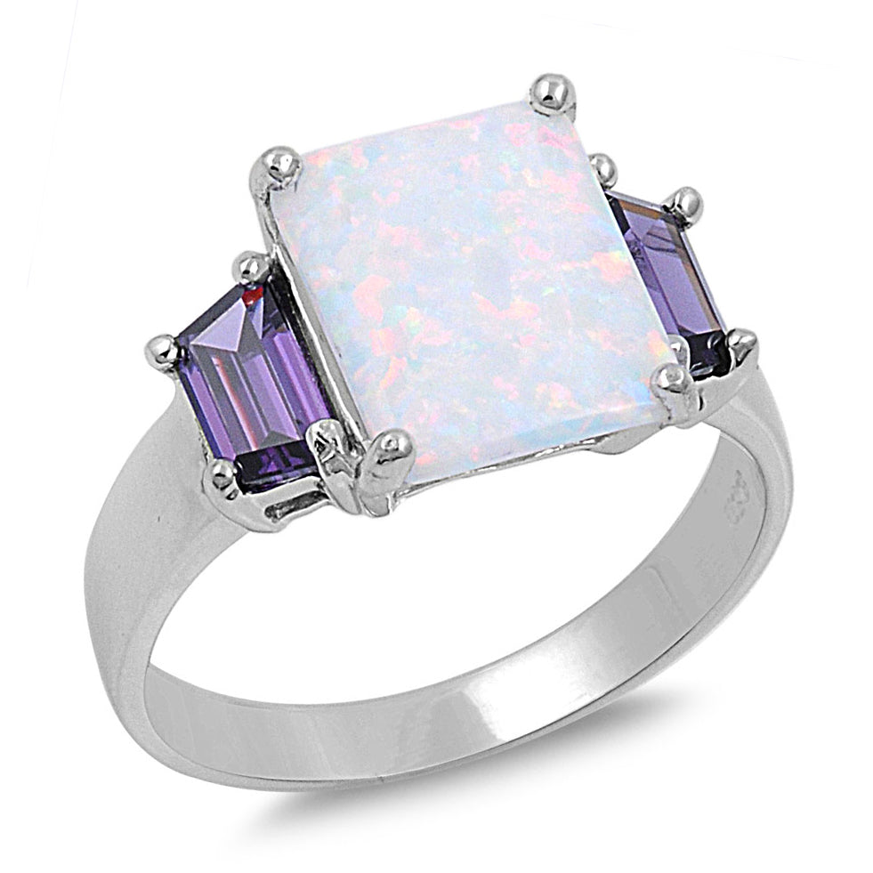 Silver Lab Opal Ring