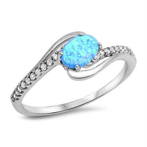 Silver Lab Opal Ring