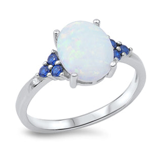 Silver Lab Opal Ring