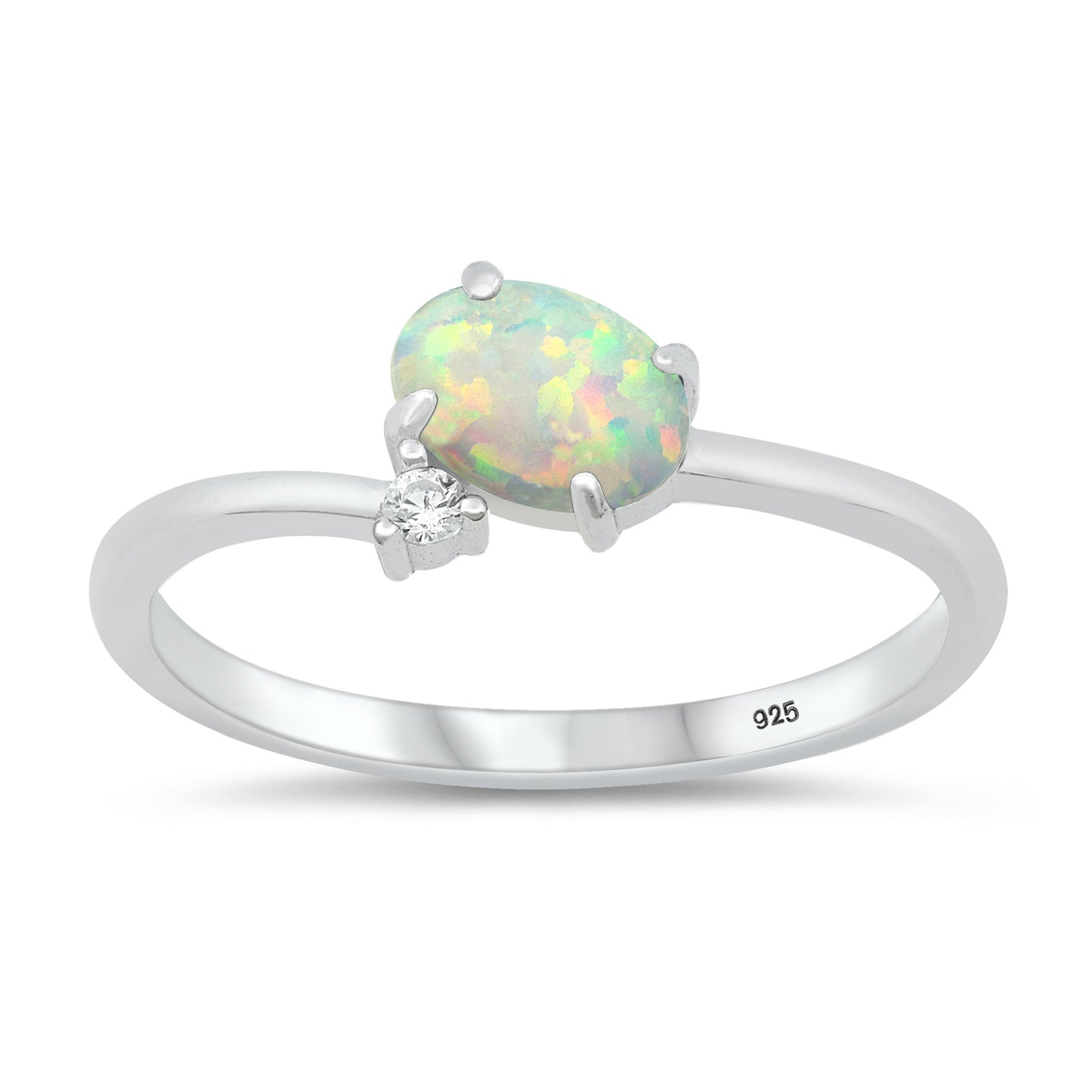 Silver Lab Opal Ring