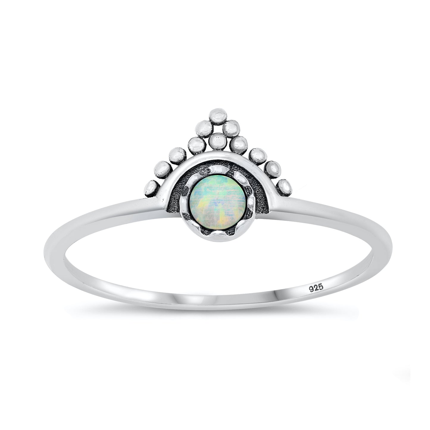 Silver Lab Opal Ring - Bali