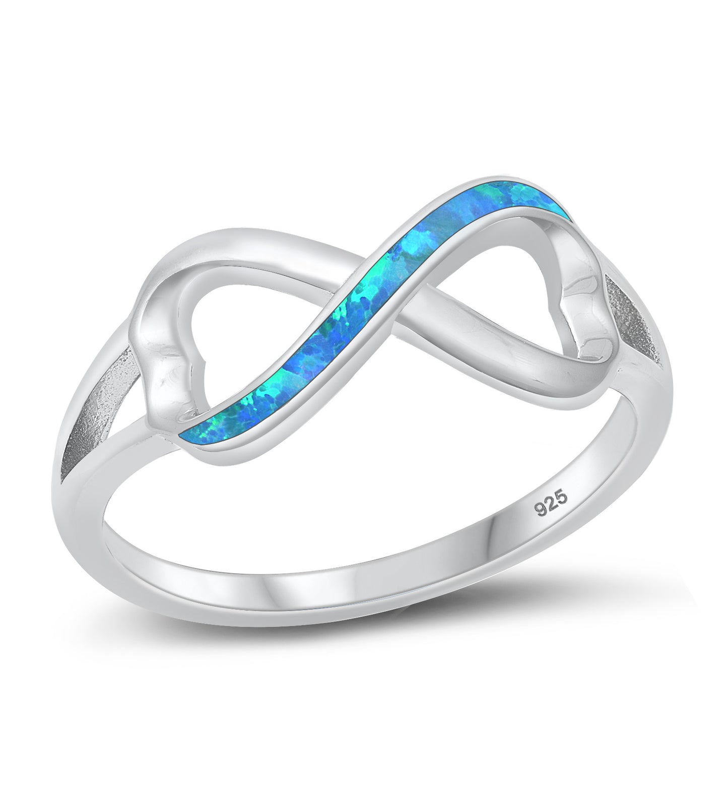 Silver Lab Opal Ring - Infinity